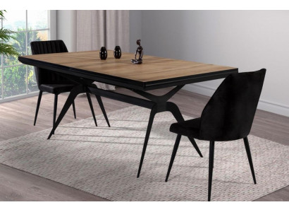 Luxe eettafel Uitschuifbare design eettafel Hout Bruin Tafel