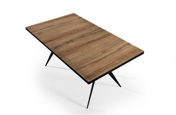 Luxe eettafel Uitschuifbare design eettafel Hout Bruin Tafel