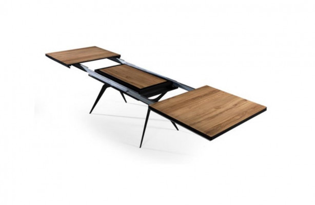 Luxe eettafel Uitschuifbare design eettafel Hout Bruin Tafel