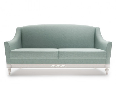 Chippendale Bank 3 zits landhuis stoffen bank met houten designmeubels