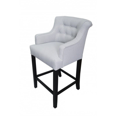 Grijze barkrukken 2-delige set Barkrukken Chesterfield stoelen Designer set