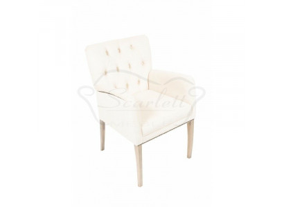 Witte Chesterfield zitgroep eetkamerset stoelen x4 fauteuils fauteuils