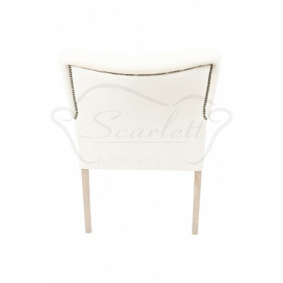 Witte Chesterfield zitgroep eetkamerset stoelen x4 fauteuils fauteuils