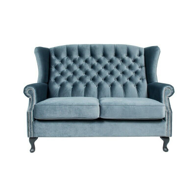 Bank 2-zits Chesterfield gestoffeerd design luxueuze bank banken oorfauteuil