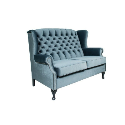 Bank 2-zits Chesterfield gestoffeerd design luxueuze bank banken oorfauteuil