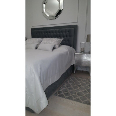 Chesterfield bed gestoffeerd tweepersoons hotel decoratie bedden slaapkamer 140x200cm