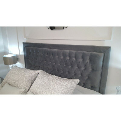 Chesterfield bed gestoffeerd tweepersoons hotel decoratie bedden slaapkamer 140x200cm