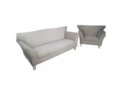 Bank 3-zits + fauteuil bankstel stoffen designer banken bankstel