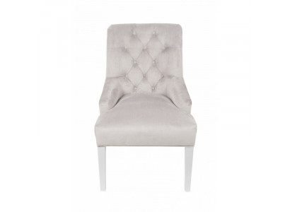 Grijze designer Chesterfield stoelen gestoffeerde stoelset textielstoelen  x10 eenzitter set