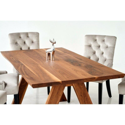 Ontwerp Eettafel 4 Chesterfield Stoelen Eetkamer 5-delige set