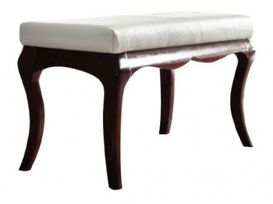 Poef Bank Originele Milano Textiel Echt Handwerk Massief Hout Massief Hout MI-Bank