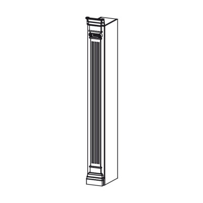 Klassieke kolomafsluitingselement voor kastwand L, R - Model BA - 20
