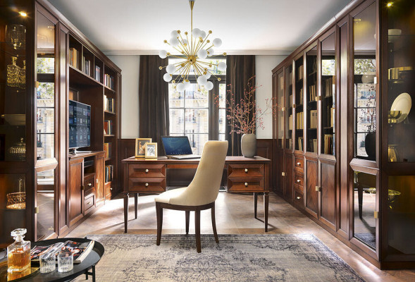 Systeem kantoor decoratie meubel vitrine archiefkast klassieke houten plank kast