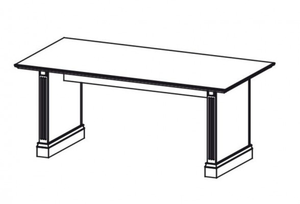 Klassiek kantoorbureau kantoormeubilair tafel kantoorchef bureaus echt hout BA - 19