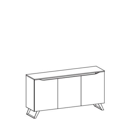 Meubelhotel dressoir Modern dressoir kast commodes houten plank 3 deuren