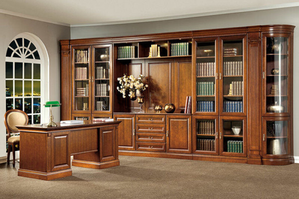 Klassieke kasten Kast Muurmeubel Boekenkast Plank Vitrine - Model BA-6