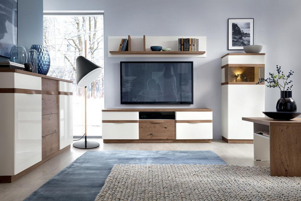 Vitrine Hout & Glas Dressoir Kast Woonkamer Collectie Moderne Stijl Rek