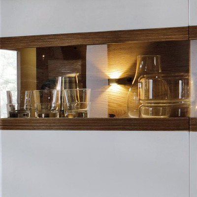 Vitrine Hout & Glas Dressoir Kast Woonkamer Collectie Moderne Stijl Rek