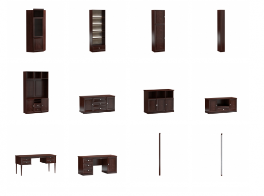 Systeemkantoor Meubels Decoratie Vitrine Archiefkast Klassieke houten kast Plank