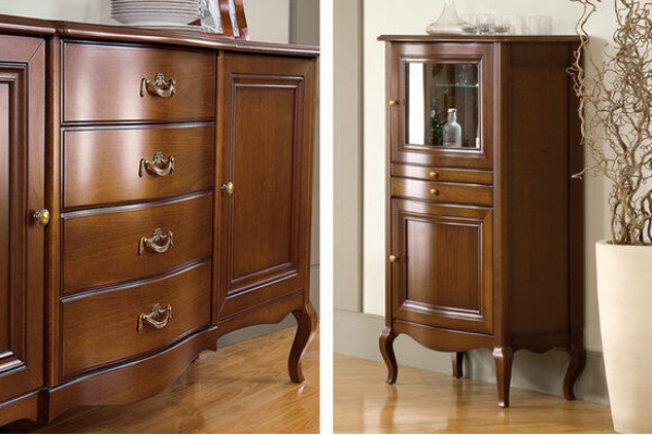 Echt houten dressoir kasten klassieke bar vintage rustieke bar - PR - KB