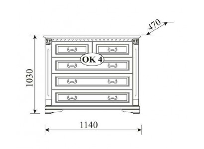 Klassieke commode ladekast kast dressoir massief meubels koloniaal nieuw OK4
