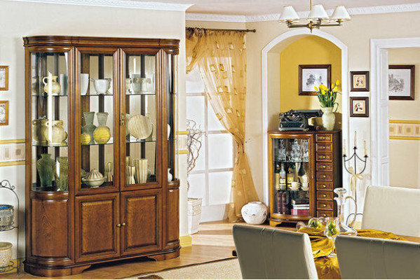 Klassieke vitrinekast commode ladenkast dressoir kast vitrinekast model Z-KS2
