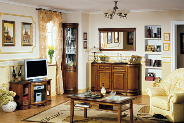 Klassieke vitrinekast commode ladenkast dressoir kast vitrinekast model Z-KS2