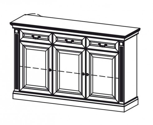 Klassieke commode ladenkast kast wandkast - model BA-K3