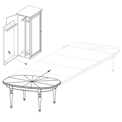 Grote tafel Eettafel Houten tafel Vergadertafel Uittrekbaar 290 cm Model FL-S1