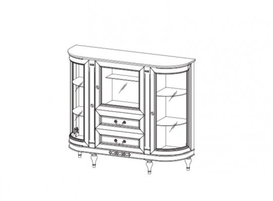 Klassieke commode vitrinekast commodes vitrinekast dressoir FL-KB