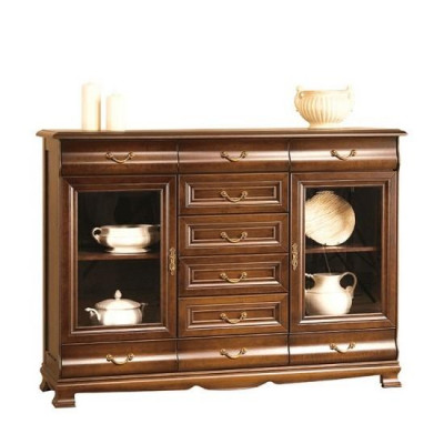 Laden dressoir kast dressoirs hout glas woonkamer design meubels plank hotel
