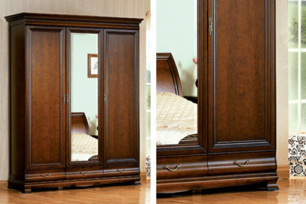 Klassieke kasten Kast Kastenwand Kledingkast Houten kast - Model N-3D