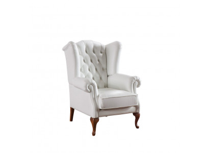 Chesterfield oorfauteuil fauteuil bekleding televisie kantoorbank echt leer CL-F3