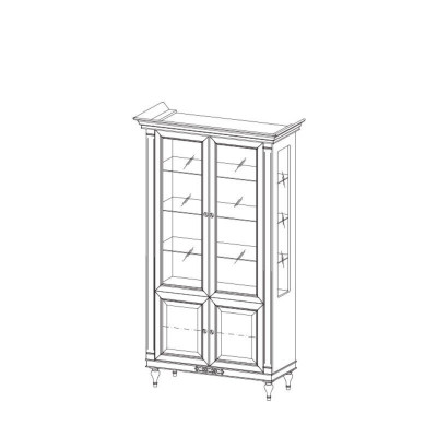 Klassieke vitrinekast commodes vitrines vitrinekast kast glazen kast FL-W2