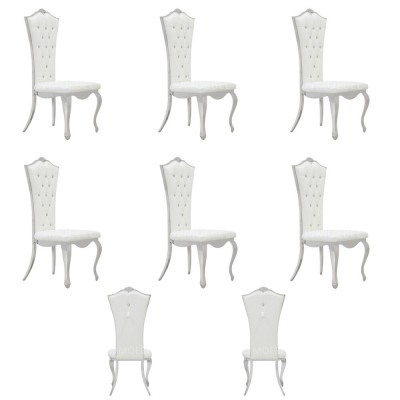 Chesterfield gestoffeerde stoel stoelen set van 6 stuks zit textiel