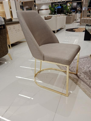 Modern meubelset 6x stoelen eetkamer gestoffeerde stoelen textiel stoelgroep