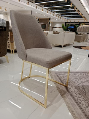 Modern meubelset 6x stoelen eetkamer gestoffeerde stoelen textiel stoelgroep