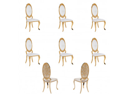Stoel 6x set stoelen stoelen luxe textiel nieuw eetkamer