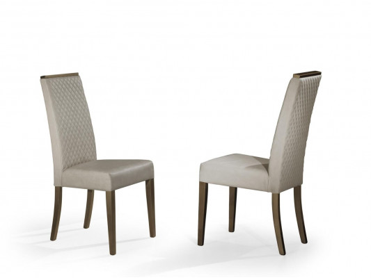Stoel eetkamerstoel gestoffeerde stoel houten stoelen leun stof ontwerp nieuw meubilair grijs