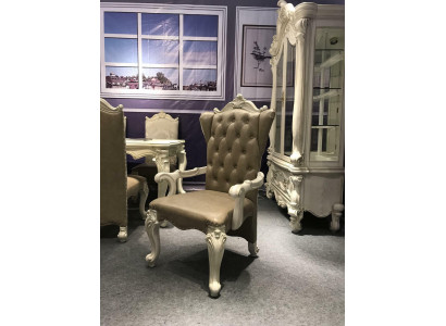 Stoel Troon Fauteuil Hout Set Eetkamer Ontwerper Antieke Stijl Rococo Barok