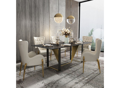 Eetkamer Chesterfield 1x stoel set bekleding woonkamer