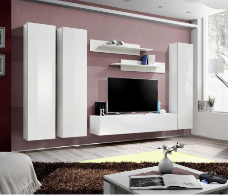 Woonwand Hangende Vitrine Design TV-standaard Woonkamer Inrichting Hout