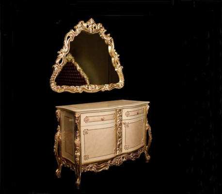 Klassieke slaapkamerset Dubbel bed 2x Nachtkastjes Commode Kast