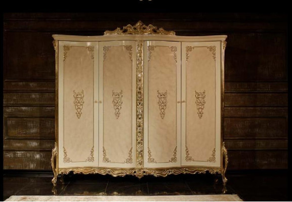 Klassieke slaapkamerset Dubbel bed 2x Nachtkastjes Commode Kast