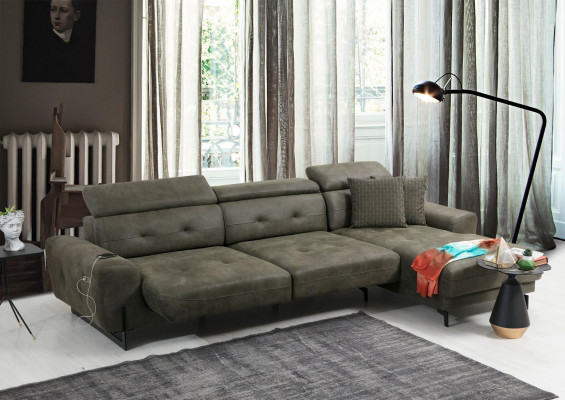 Ontspannende hoekbank in L-vorm Luxe meubels Woonkamer Hoekbank Bank Bekleding Modern Nieuw