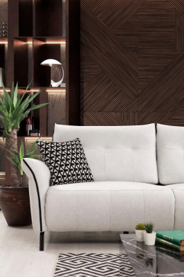 Woonkamerbank L-vormig Modern Ontwerp Textiel Stof Luxe Bank Meubels