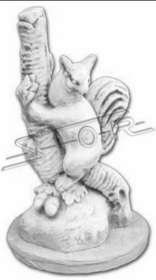 Tuindecoratie fretten terras steen beelden figuur standbeeld sculptuur