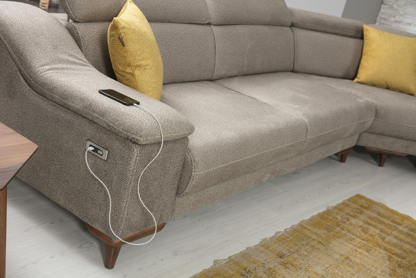 Bank U-vorm Woonkamer Hoekbank Gestoffeerd Modern Stoffen Design