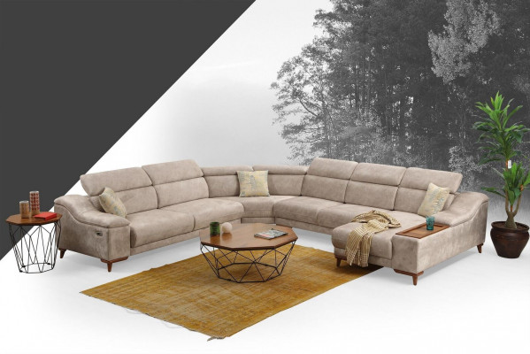 Hoekbank Sofa U-vormig Bekleed bankstel Bankstel Hoekbanken Modern Woonkamer