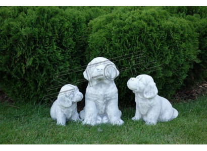 Tuin Decoratie Hond Terras Steen Beeld Wit Figuren Decoratief Standbeeld